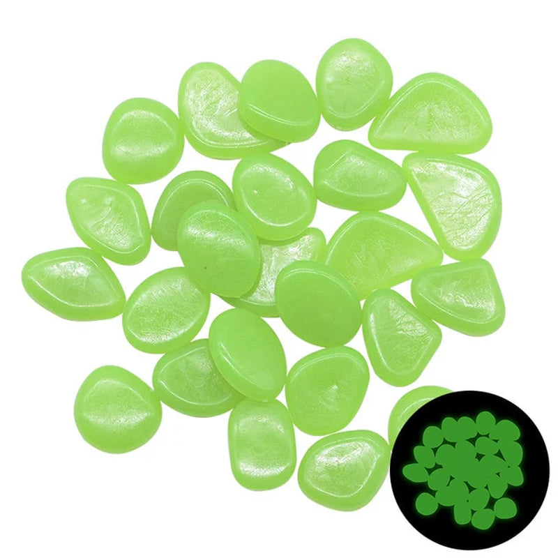 25/50Pcs Glow in the Dark Garden Pebbles