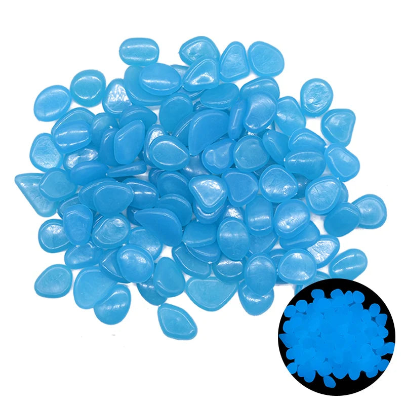 25/50Pcs Glow in the Dark Garden Pebbles