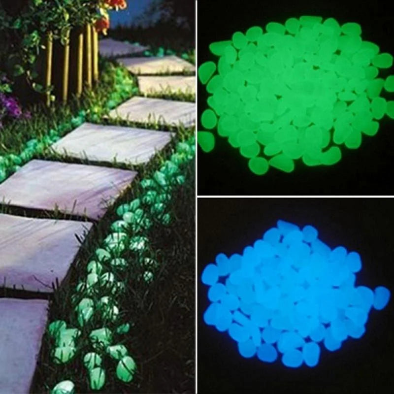 25/50Pcs Glow in the Dark Garden Pebbles
