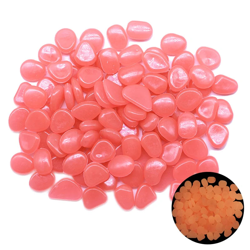 25/50Pcs Glow in the Dark Garden Pebbles
