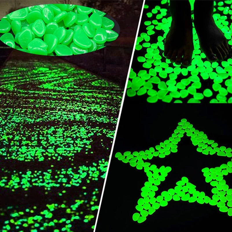 25/50Pcs Glow in the Dark Garden Pebbles