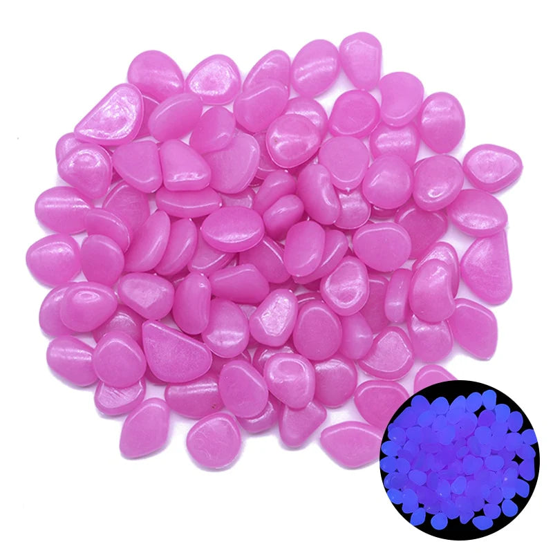 25/50Pcs Glow in the Dark Garden Pebbles