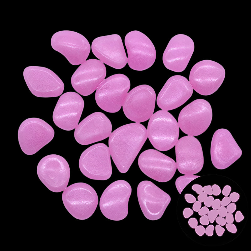 25/50Pcs Glow in the Dark Garden Pebbles