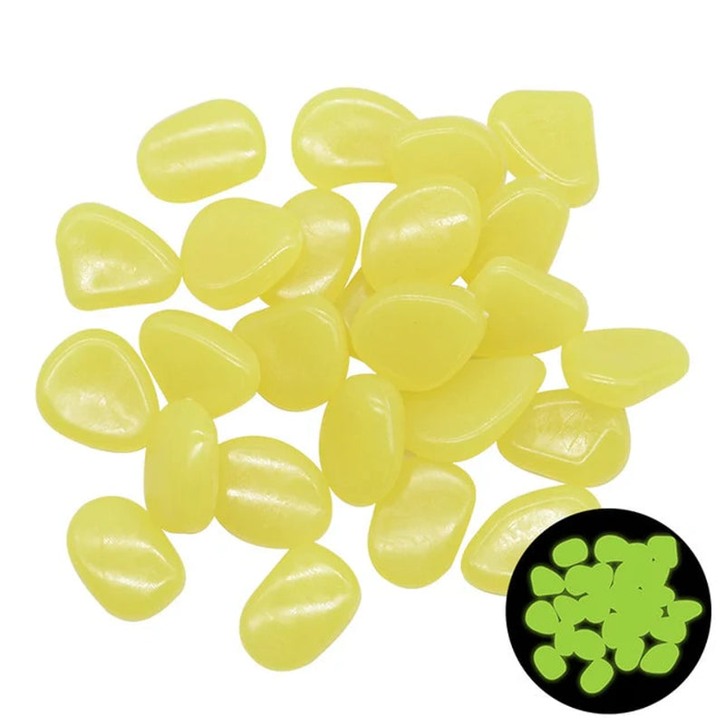 25/50Pcs Glow in the Dark Garden Pebbles