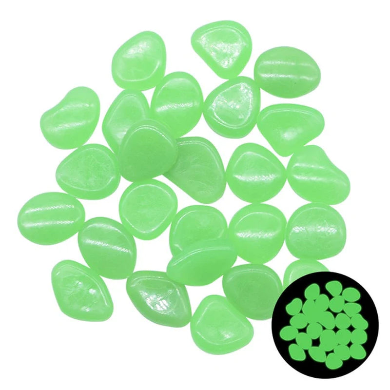 25/50Pcs Glow in the Dark Garden Pebbles