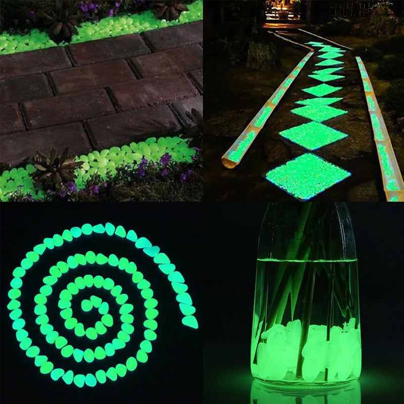 25/50Pcs Glow in the Dark Garden Pebbles